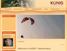 Tablet Screenshot of kurhaus-koenig.de